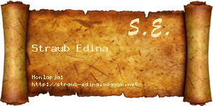 Straub Edina névjegykártya